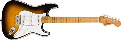Fender Classic Vibe 50s Stratocaster, Saiten-Solid-Body-E-Gitarre, Rechtshänder, 2-farbiger Sunburst