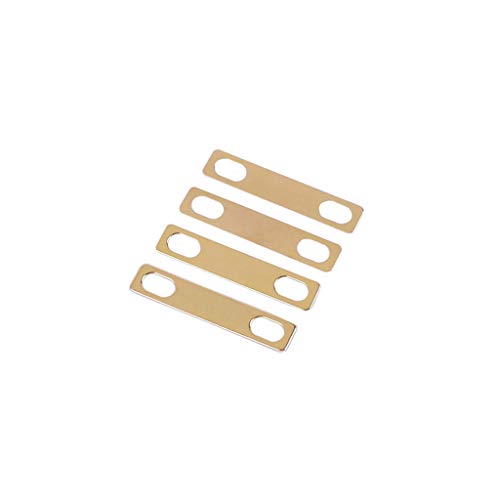Alnicov 4-teilige Unterlegscheiben mit Gitarrenhals 0,2 mm 0,5 mm 1 mm Dicke Messingscheiben für E-Gitarren-Gitarrenbauer (Gold)