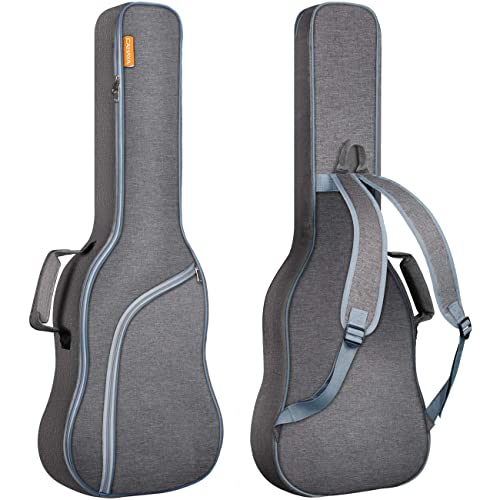 CAHAYA E-Gitarren Tasche Gitarrentasche für E-Gitarre Gig Bag Guitar Bag mit 9mm gepolsterter E-Gitarrenkoffer Reißfest und Wasserfest Grau CY0175